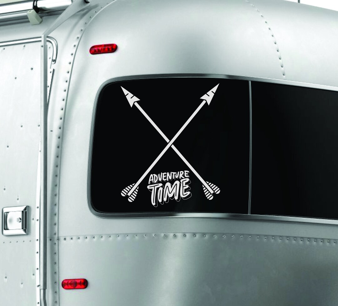 RV Decal Adventure Awaits Camper / Arrows Sticker, Travel Sign Vinyl ...