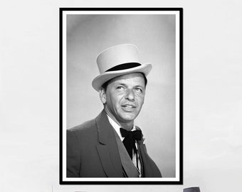 Frank Sinatra Poster Print  Poster | Print Art Canvas Picture Artwork Class Gift for Home Decor Light Retro Portrait Vintage