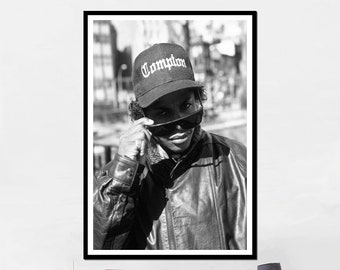 Eazy E Poster Print  Poster | Print Art Canvas Picture Artwork Class Gift for Home Decor Light Retro Portrait Vintage