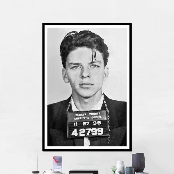 Frank Sinatra Poster Print | Print Art Canvas Picture Artwork Class Gift For Home Decor Light Retro Portrait Vintage