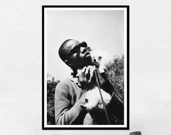 Stevie Wonder Poster Print  Poster | Print Art Canvas Picture Artwork Class Gift for Home Decor Light Retro Portrait Vintage