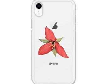 Red Trillium Clear Case for iPhone®