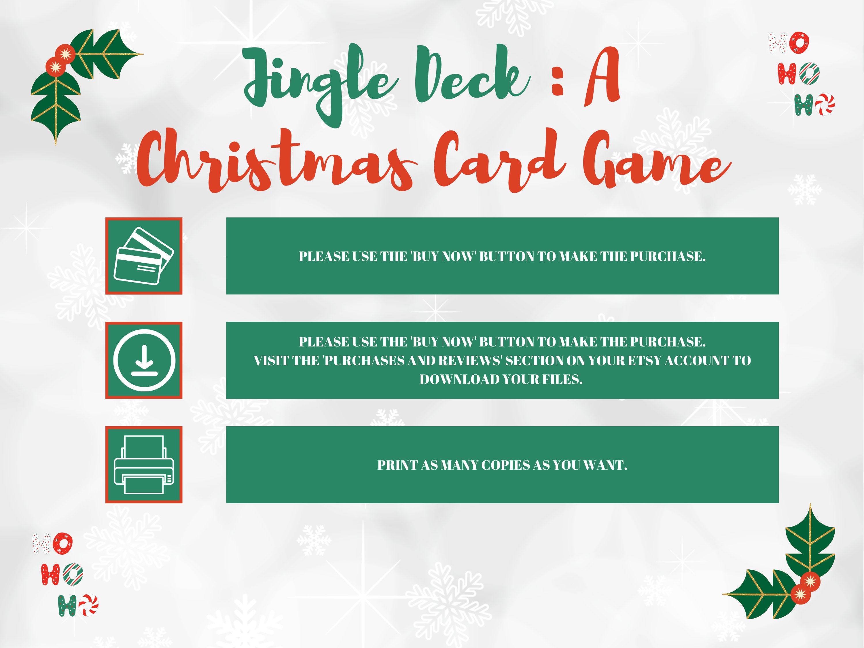 Printable Christmas Games Christmas Party Games Christmas Family Games Card Games Christmas
