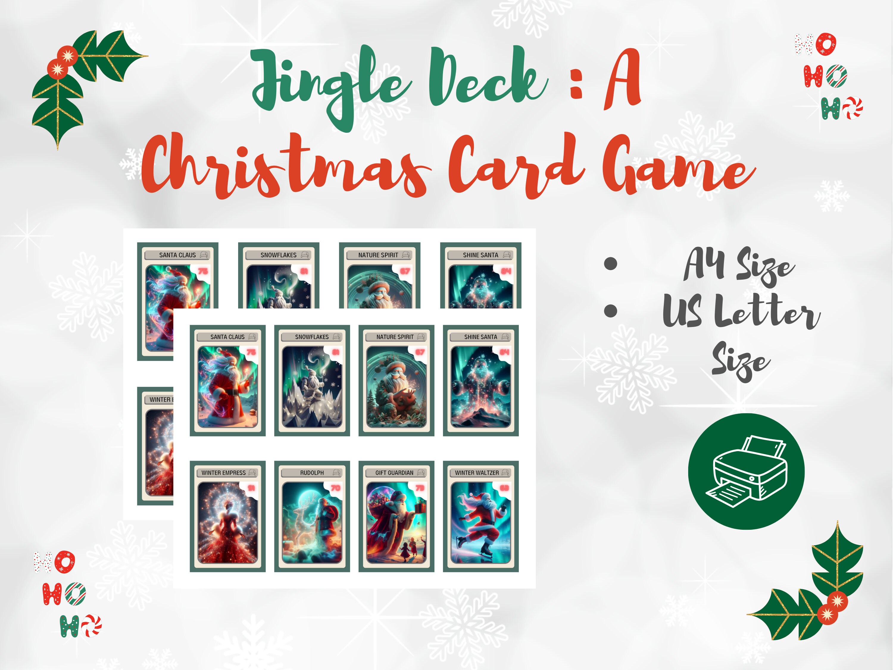 Printable Christmas Games Christmas Party Games Christmas Family Games Card Games Christmas