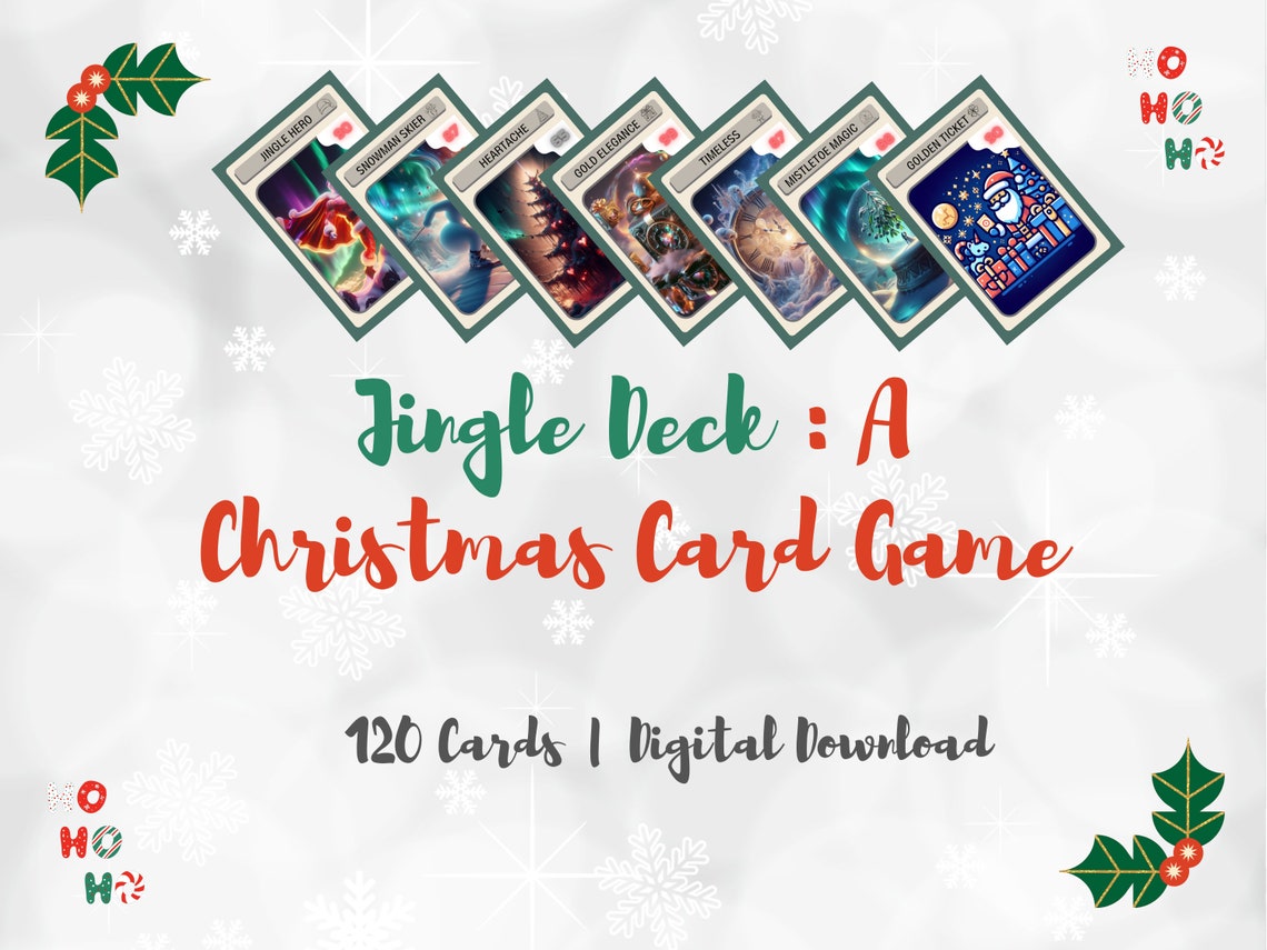 Printable Christmas Games Christmas Party Games Christmas Family Games Card Games Christmas