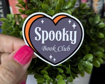 Spooky Book Club Candy Heart Sticker 2in | BOOKISH | Kindle Decal