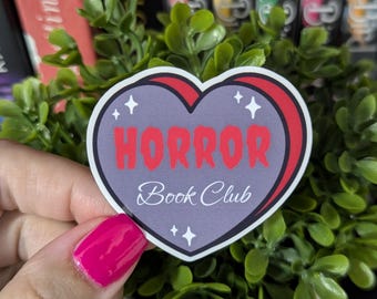Horror Book Club Candy Heart Sticker 2in | BOOKISH | Kindle Decal