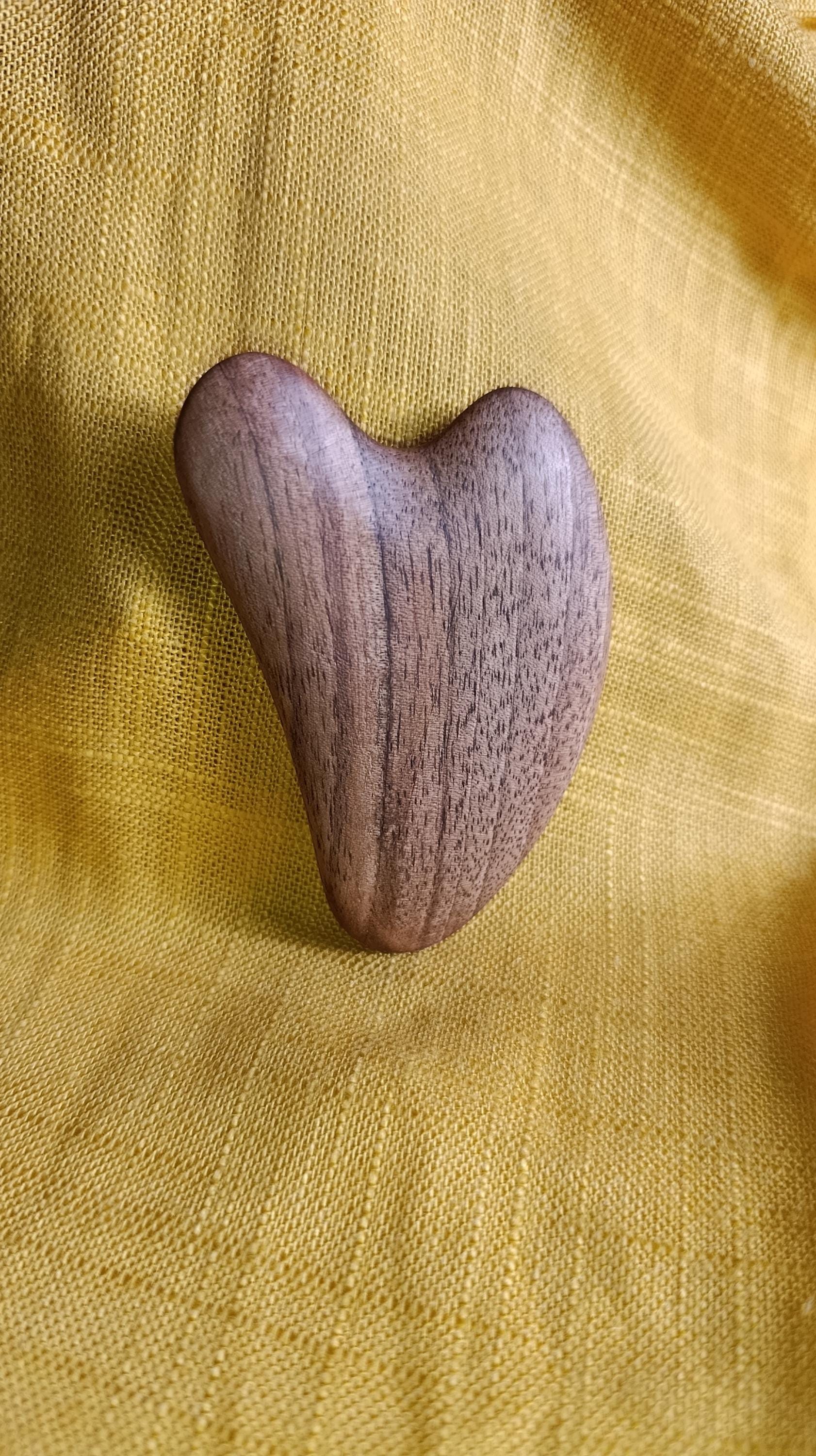Natural Walnut Wood Gua Sha Massager for Muscles and Skin Sculpturing and Contouring Gift