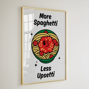 Retro Spaghetti Print: Trendy Kitchen Wall Decor (Digital Download)