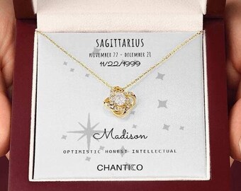 Sagittarius Gift For Birthday Gift For Daughter Custom Name Necklace Gift For Best Friend Personalized Zodiac Necklace Gold Silver Necklace