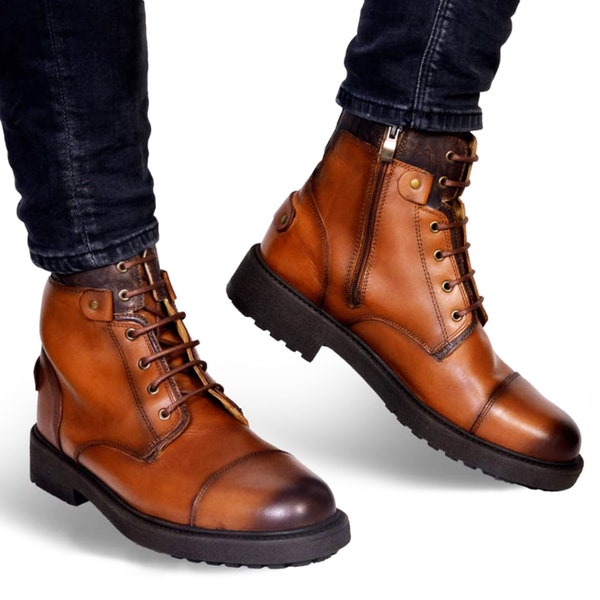 100% Leather Men's Boots