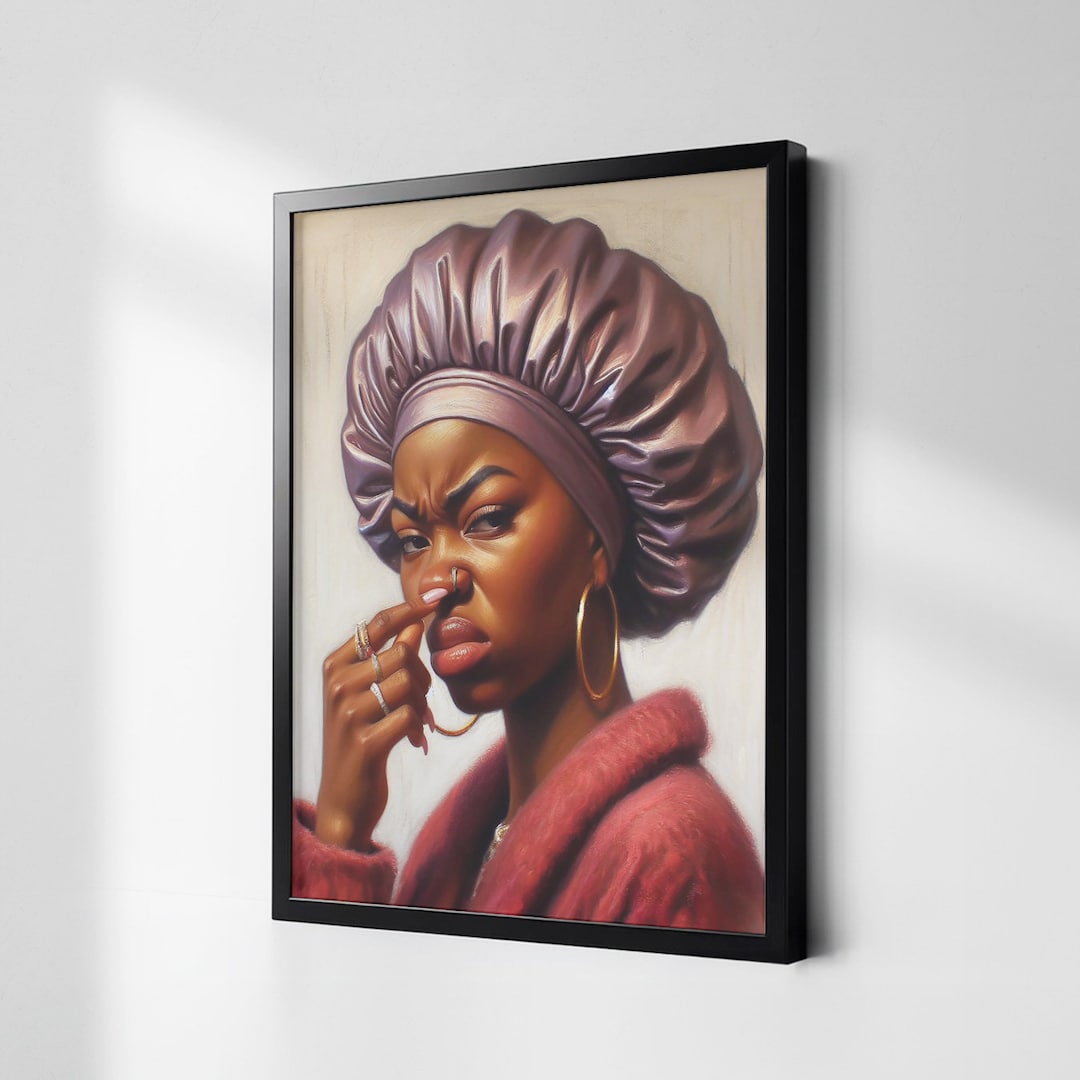 Funny African-american Bathroom Art Print, Ebony Toilet Wall Canvas ...