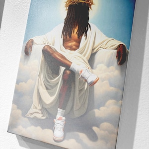 Black Jesus Wall Art Canvas Print