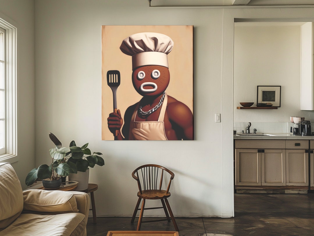 African American Kitchen Wall Art, Black People Dining Poster Decor