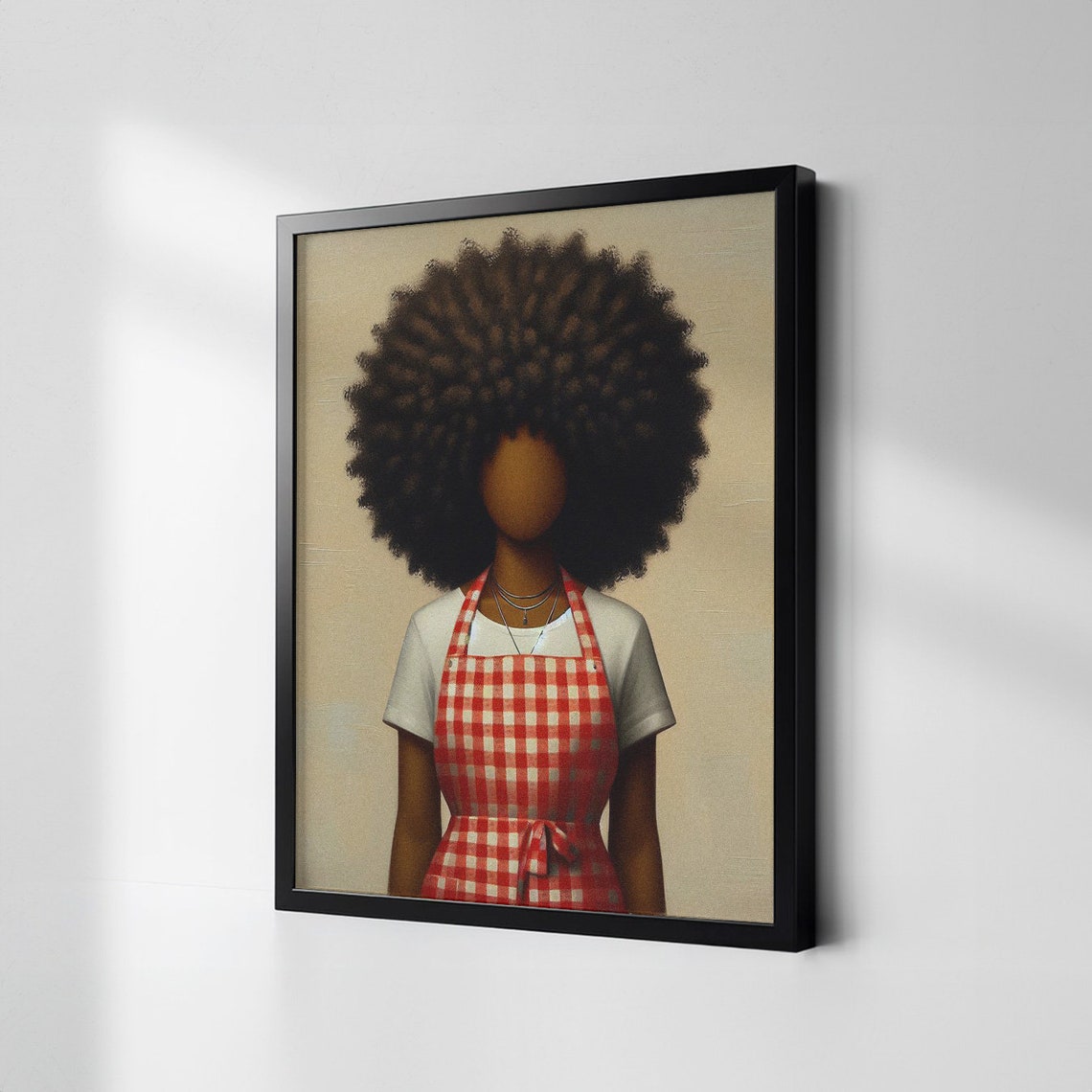 African American Kitchen Wall Decor, Black Female Chef Art, Canvas