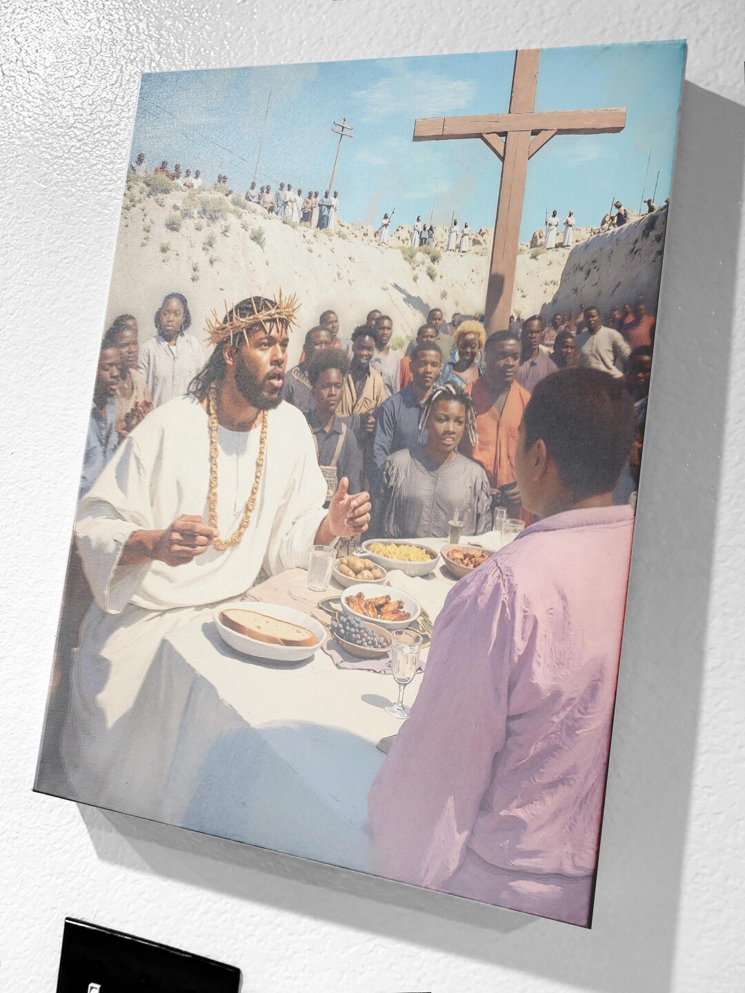 Black Last Supper, Jesus Living Room Art, African American Christian