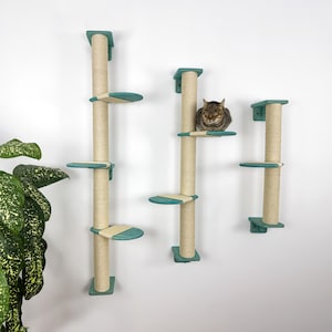 Sisal Cat Wall Scratcher: Natural Wood Climb Pole, Pet Furniture