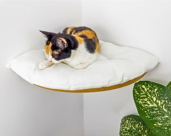 Katzen Wandbett Ecke Wand Bett Für Katzen Spielmöbel Floating Wand Barch Baum Möbel Modernes Katzengeschenk Eckbett Katzenzubehör