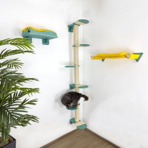 Furniture Sets For Cats Tree Scratcher With Steps Wall Beds Tree Pet Supplies Cat Hammock Tree Cat Bed Wooden Furniture Pet Christmas Gift
