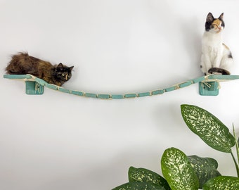 Cat Bridge Modern Pet Furniture Cat Climbing Wall Cat Climbing Pole Wall Walkway Cat Gift Tree Furniture Wooden Wall Bridge Pet Supplies