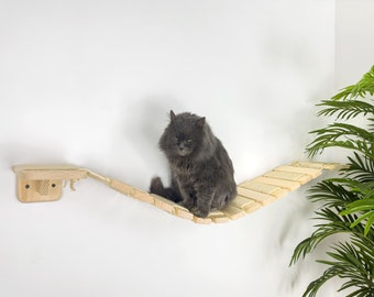 Cat Bridge Play Furniture Wall Walkway For Cats Clear Color Modern Pet Furniture Cat Tree Wall Bridge Cat Lover Gift Climbing Wall