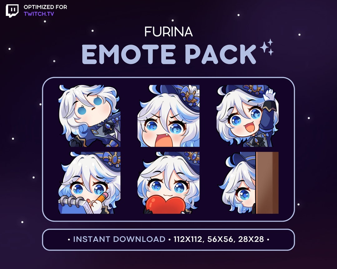 Furina Genshin Impact Twitch Emote - Genshin Discord Emote, Streaming ...