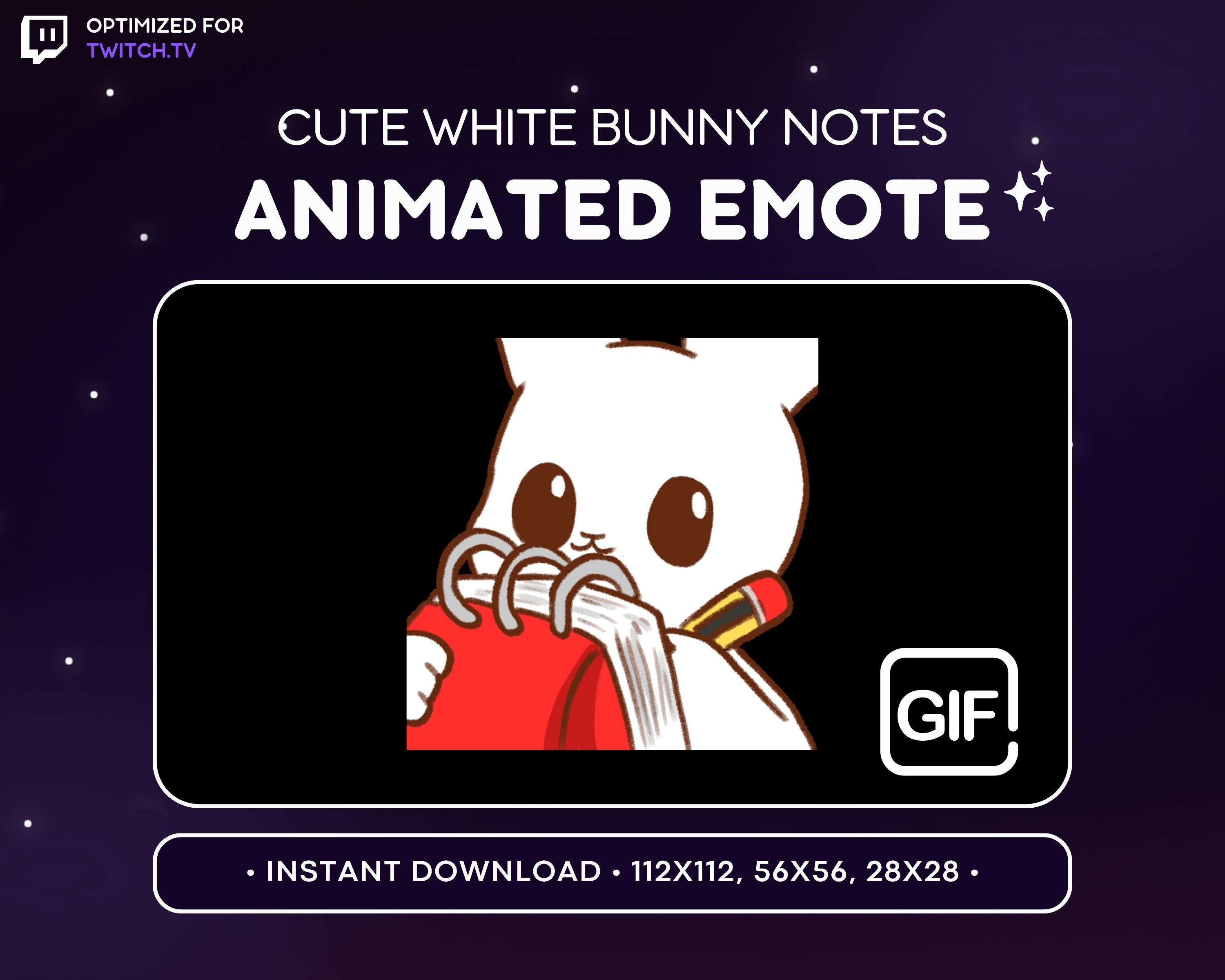 White Note Animated ANIMATED White Bunny Notes Emote - Cute Animated Bunny Discord Emote ...