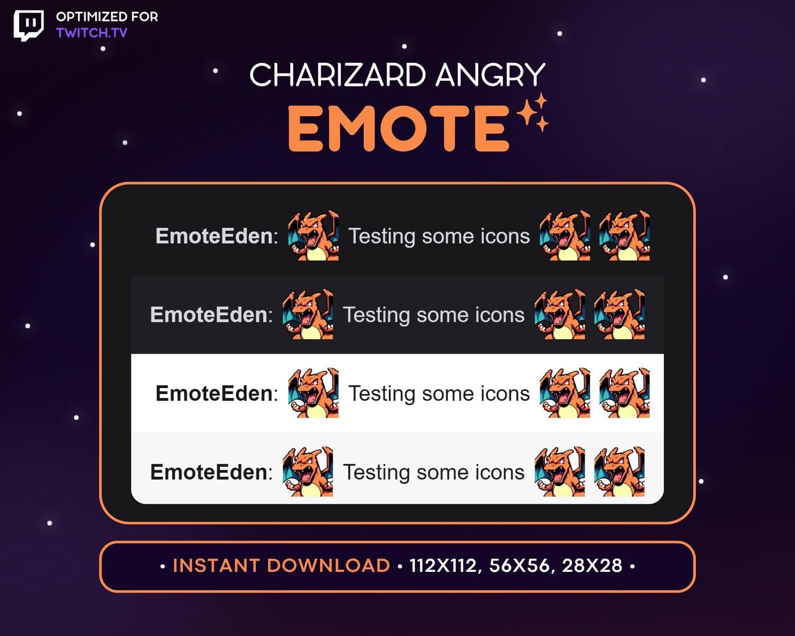 Charizard Twitch Emote - Angry Pokemon Discord Server Emoji, Sticker ...