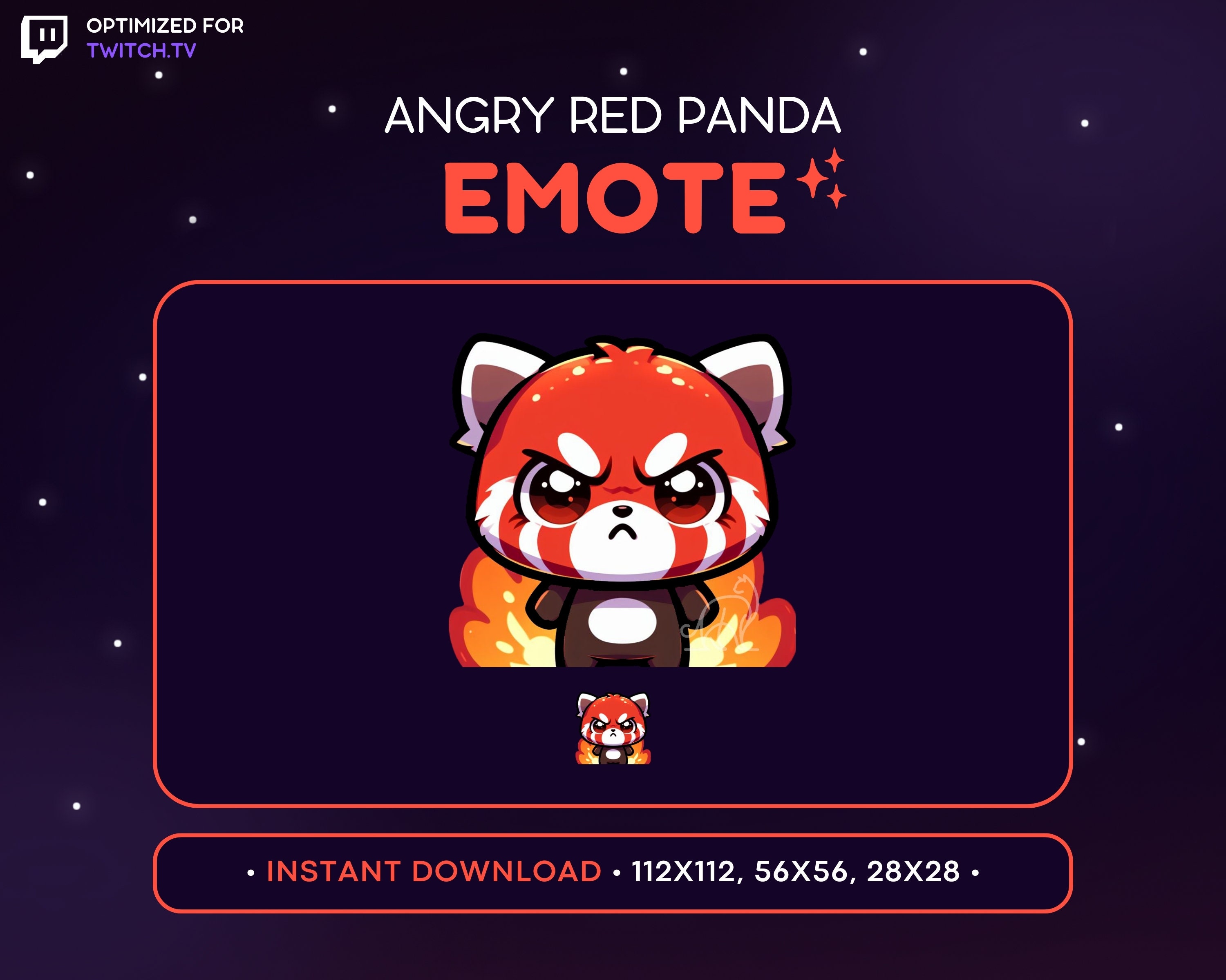 Red Panda Twitch Emote Fire Mad - Rage Red Panda Discord Emote ...