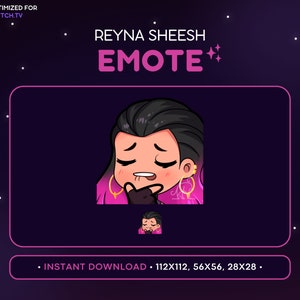 Valorant Reyna Twitch Emote Sheesh - Reyna Discord Emote, Reyna Streaming Assets, Gaming, Emoji, Coole Reyna Emote, Schattige Reyna Emote Agent