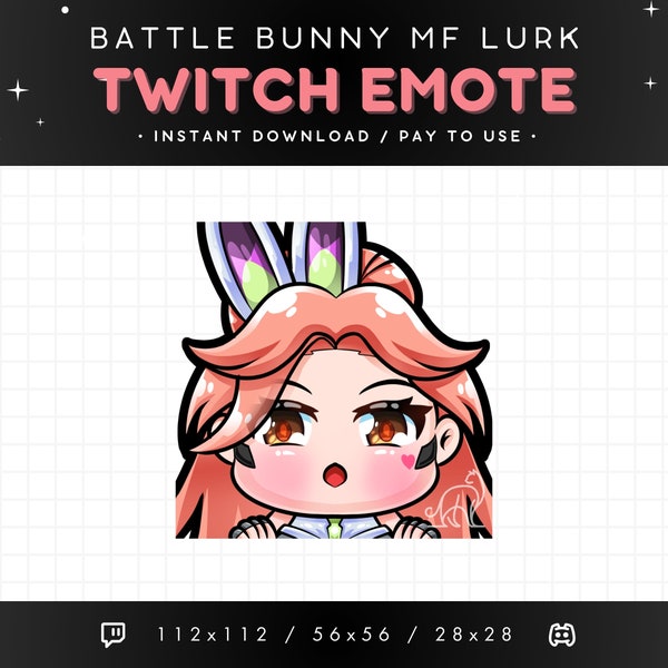 Battle Bunny Miss Fortune Twitch Emote - Lurk MF League of Legends, MF Discord Emote, Streaming Asset, Gamer Girl, Sticker Emoji, Peak