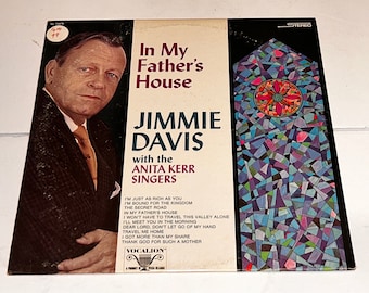 Jimmie Davis In My Father’s House Southern Gospel Music vinyl lp