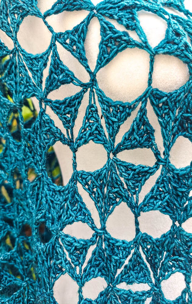 woolen crochet shawl