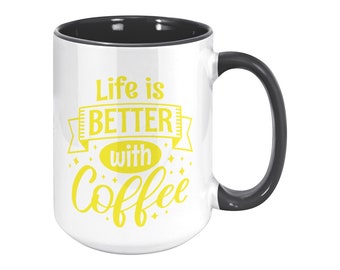 Coffee Drinkers Gift, Colored Text Mug, Cheeky Mug, Funny Mug, Ceramic Coffee Mug, Witty Mug