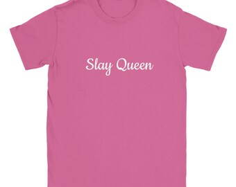 Slay Queen: camiseta clásica con cuello redondo para niños