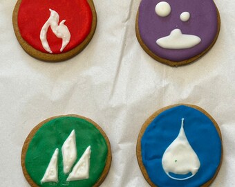 Pokémon Type Symbols Sugar Cookies - Entire Set