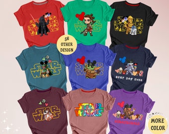 Disney Star Wars T-shirt, DisneyWorld Star Wars Fan Shirt, Star Wars Characters Tee, Disney Trip Star Wars Theme Shirts, 56 Other Design