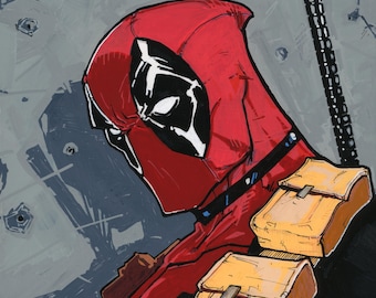 Deadpool Giclee Print: High Resolution Comic Art on Canvas