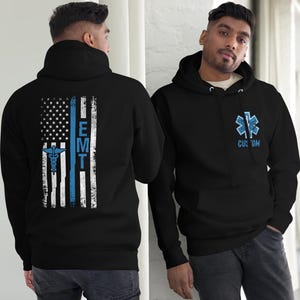 EMT Benutzerdefinierte Unisex Hoodie, Geschenk für Hoodie, EMT Hoodie, individuelles Geschenk für EMT, Namen Personalisierung