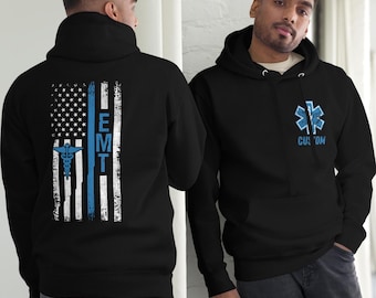 Sudadera con capucha unisex personalizada para EMT, regalo para sudadera con capucha, sudadera con capucha para EMT, regalo personalizado para EMT, personalización de nombre