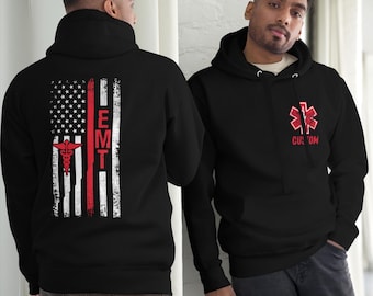 Sudadera con capucha unisex personalizada para EMT, regalo con capucha, sudadera con capucha para EMT, regalo personalizado para EMT, sudadera con capucha personalizada, sudadera con capucha personalizada