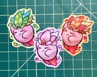 Kirby Leaf Ability, Season Variants, Die Cut Vinyl Stickers
