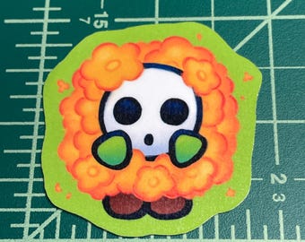 Petal Shy Guy, Die Cut Sticker