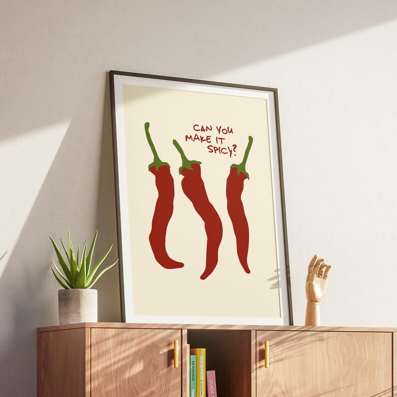 Chili Paprika Poster rotes Bild für die Küche Küche rotes Bild für die