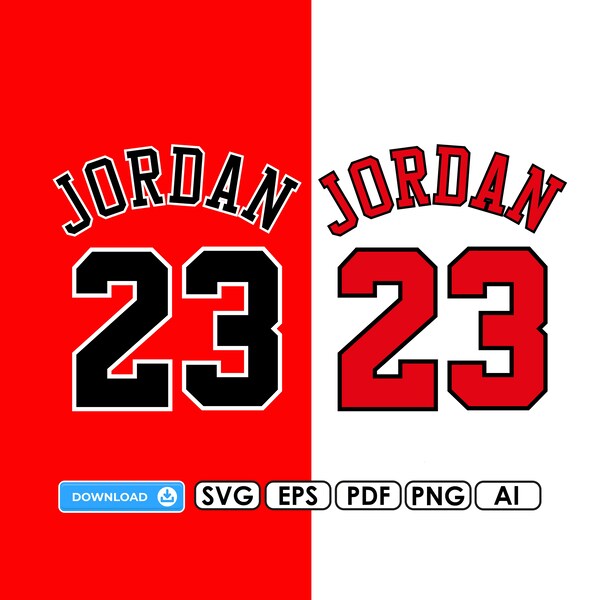 Jersey Font Vector Jersey Chicago Bulls, Basketball Shirt, Jordan 23 eps | pdf| png, cricut svg cutting file Vector