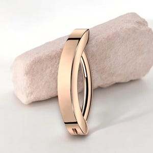 14g Titanium Rose Gold Belly Clicker Ring,Plain Rose Gold Belly Ring Hoop Jewelry,Minimalist Belly Piercing Jewelry, Solid Navel Piercing