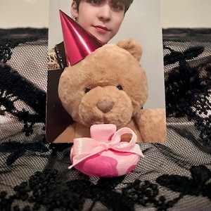 Support pour cartes photo avec impression vache pour fans de K-pop