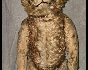1900's Antique Mohair Teddy Bear Jointed Growler 19" Hump Back. Steiff????