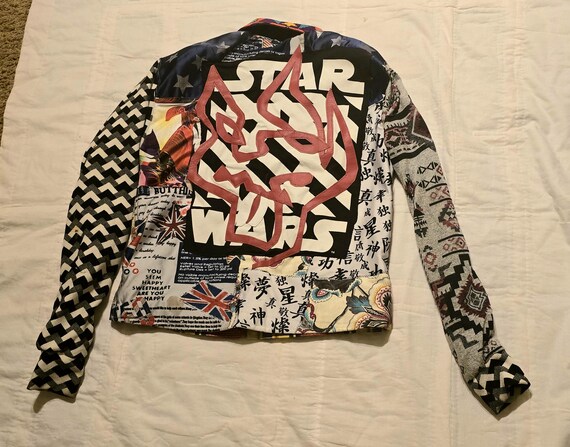 Upscaled Paisley Star Wars Patchwork Jacket. Sz S… - image 5