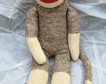 Early Rockford Red Sock Monkey with Google eyes